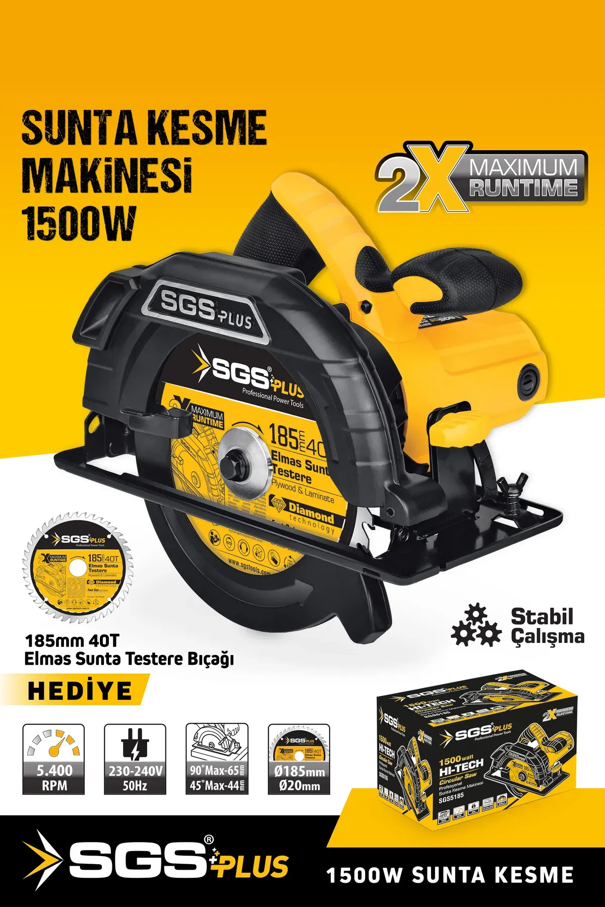 SGS 5185 PROFESYONEL SUNTA KESME MAKİNESİ 1500W