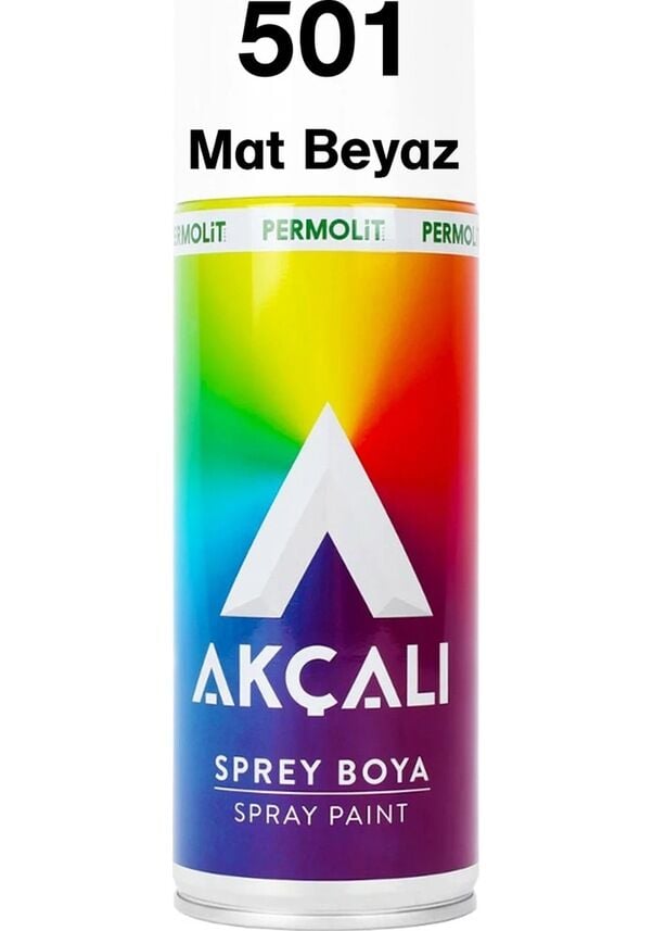 AKÇALI SPREY BOYA 400 ML MAT BEYAZ 501