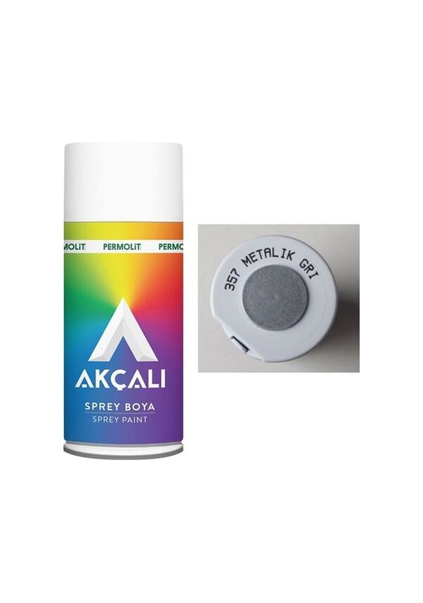 AKÇALI SPREY BOYA 400 ML METALİK GRİ 357