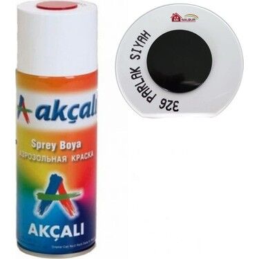 AKÇALI SPREY BOYA 400 ML PARLAK SİYAH 326