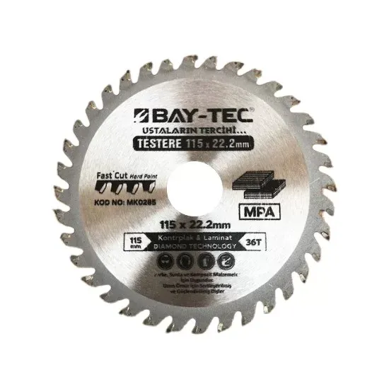 BAY-TEC SUNTA KESME TESTERESİ ELMASLI 115*22.2 MM