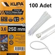 KUPA CIRT KELEPÇE BEYAZ 3,6*250 MM