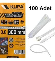 KUPA CIRT KELEPÇE BEYAZ 3,6*300 MM