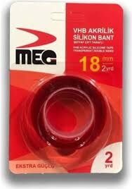 MEG SİLİKONLU ÇİFT TARAFLI BANT 18MM*2MT