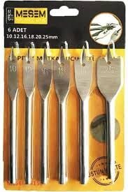 MEŞEM AHŞAP YAPRAK MATKAP UCU 6LI SET