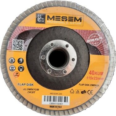 MEŞEM FLAP DİSK ZIMPARA 115*22MM 40 KUM